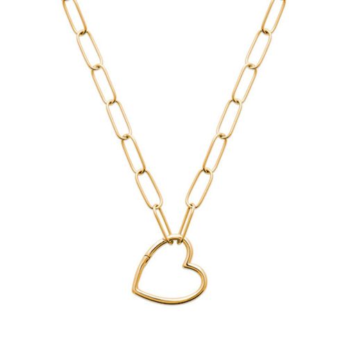 Womens 18ct Gold Vermeil Magic Heart Link Necklace - - 18 inches - Harfi - Modalova