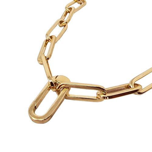 Womens Stylish 18ct Gold Vermeil Charm Magic Link Necklace - - 18 inches - Harfi - Modalova