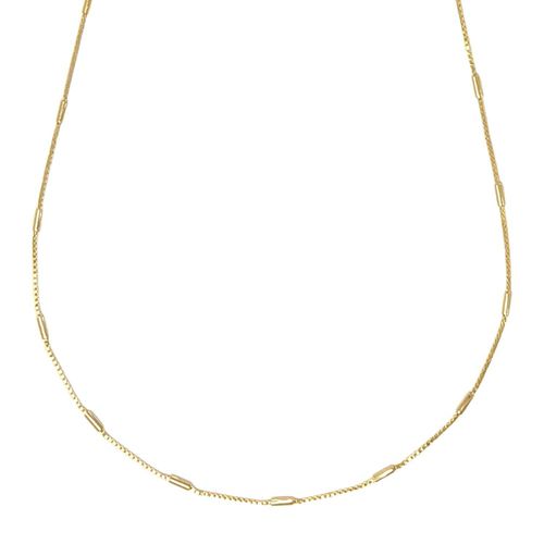 Womens 18ct Gold Plated Morse Chain Choker - - One Size - Harfi - Modalova