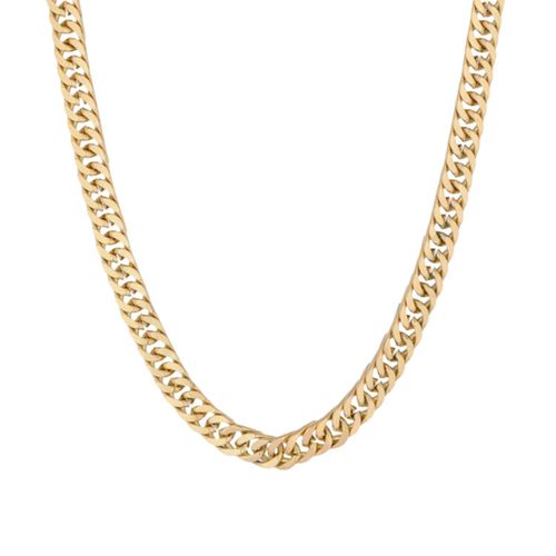 Womens 18ct Gold Plated Miami Chain Necklace - - 18 inches - Harfi - Modalova
