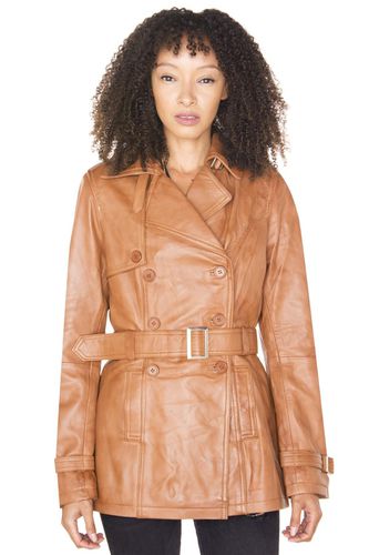 Womens Nappa Leather Trench Coat-Mosul - - 16 - Infinity Leather - Modalova