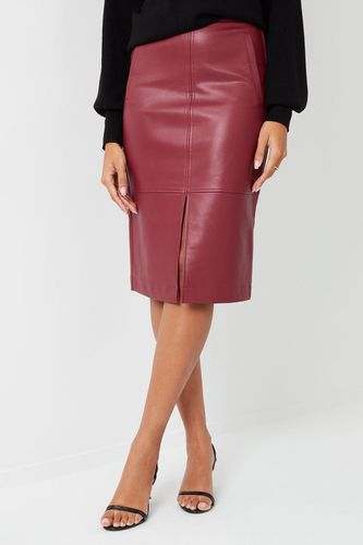 Womens 'Tree' Mid Length PU Faux Leather Skirt - - 10 - Threadbare - Modalova
