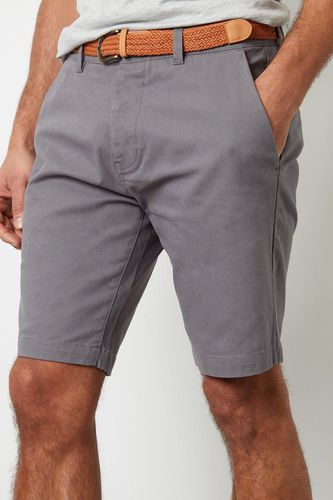Conta' Cotton Turn-Up Chino Shorts with Woven Belt - - 30R - Threadbare - Modalova