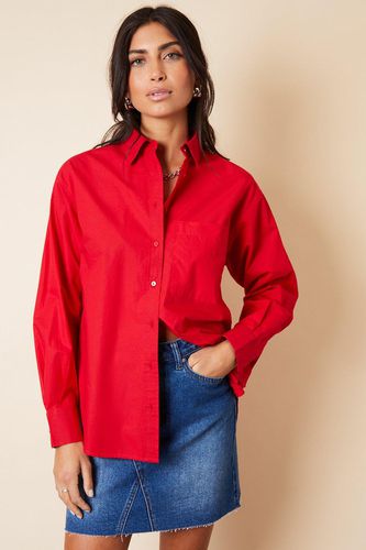 Womens Basic Cotton 'Roseatte' Loose Fit Long Sleeve Shirt - - 10 - NastyGal UK (+IE) - Modalova