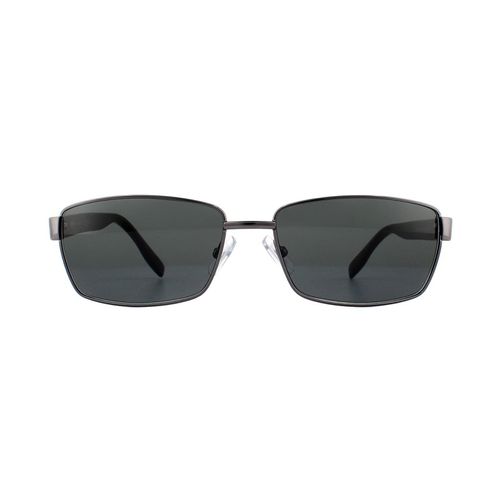 Rectangle Dark Ruthenium Black Sunglasses - One Size - Hugo Boss - Modalova