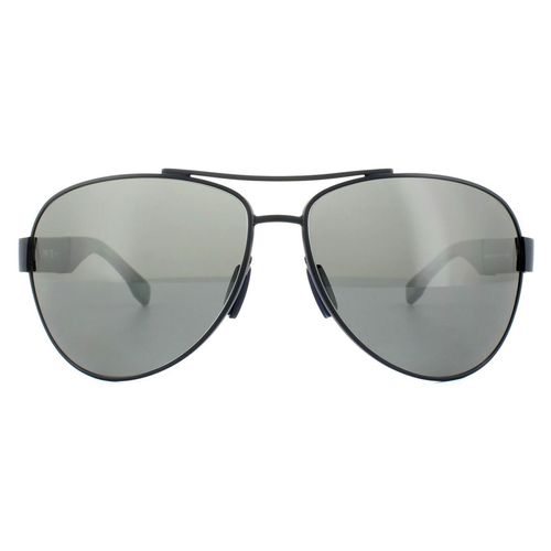 Aviator Grey Silver Mirror Polarized Sunglasses - One Size - Hugo Boss - Modalova