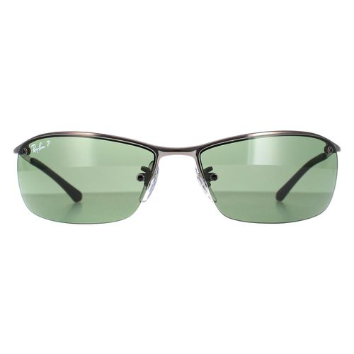 Wrap Gunmetal Polarized Green Top Bar 3183 Sunglasses - - One Size - Ray-Ban - Modalova
