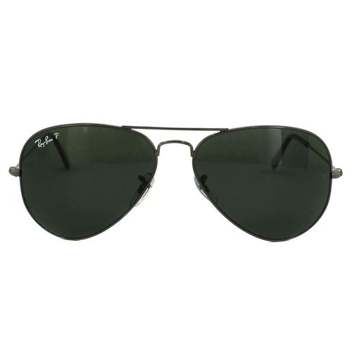 Aviator Gunmetal Green Polarized Aviator 3025 Sunglasses - - One Size - Ray-Ban - Modalova