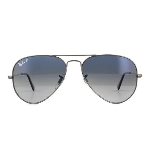Aviator Gunmetal Polarized Blue Gradient Sunglasses - One Size - Ray-Ban - Modalova