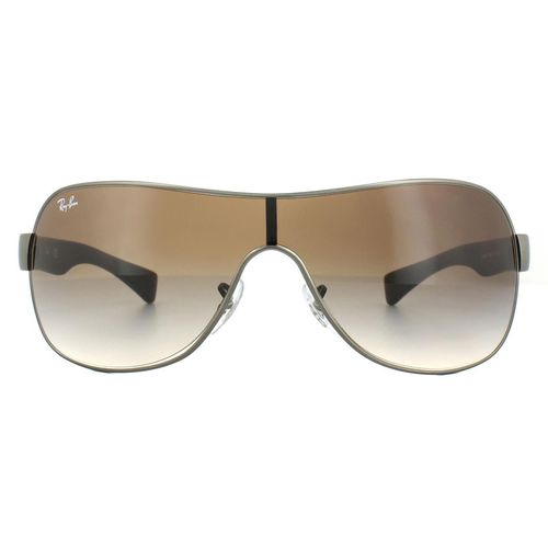 Shield Gunmetal Metal Matt Brown Gradient Sunglasses - - One Size - NastyGal UK (+IE) - Modalova