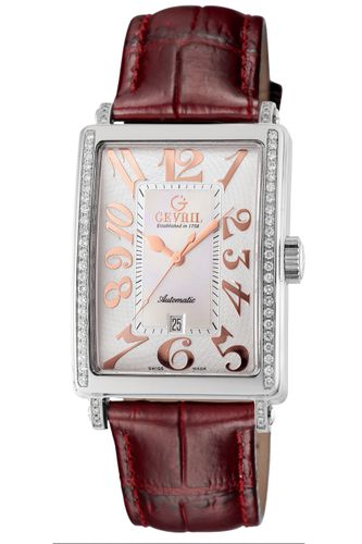 Womens Glamour White Dial Leather Watch - - One Size - Gevril - Modalova