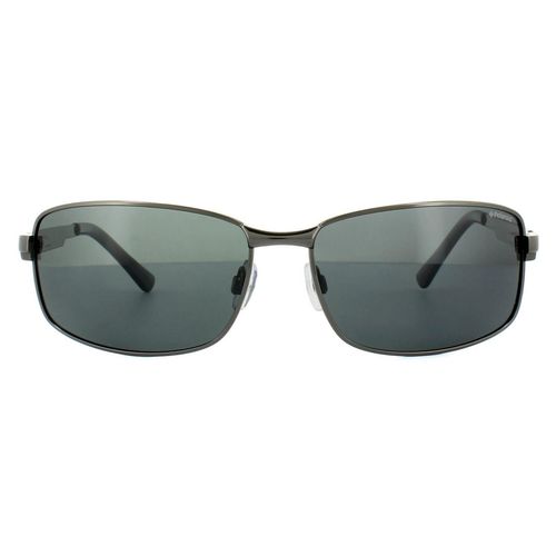 Rectangle Gunmetal Polarized Sunglasses - One Size - NastyGal UK (+IE) - Modalova