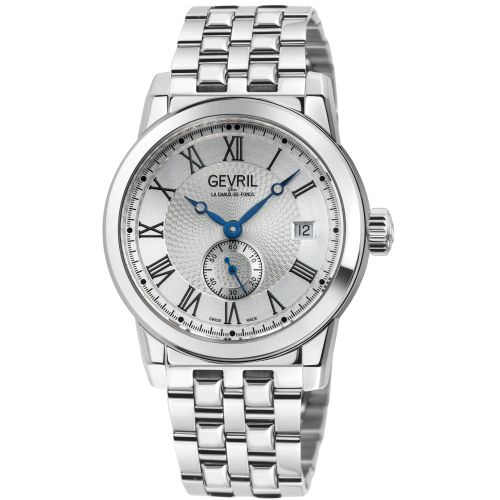 Madison White Dial Stainless Steel Swiss Automatic ETA 2895 Watch - - One Size - Gevril - Modalova