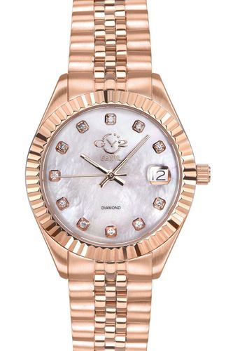 Womens Naples Silver Dial 12403 Rose Gold Swiss Quartz Watch - - One Size - GV2 - Modalova