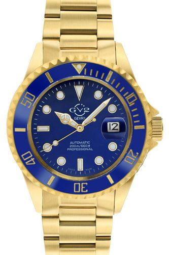 Liguria Blue Dial Gold Bracelet Swiss Automatic Watch - - One Size - GV2 - Modalova