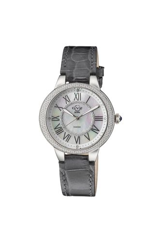 Womens Astor II Silver Dial Gray leather band Swiss Quartz Watch - - One Size - GV2 - Modalova