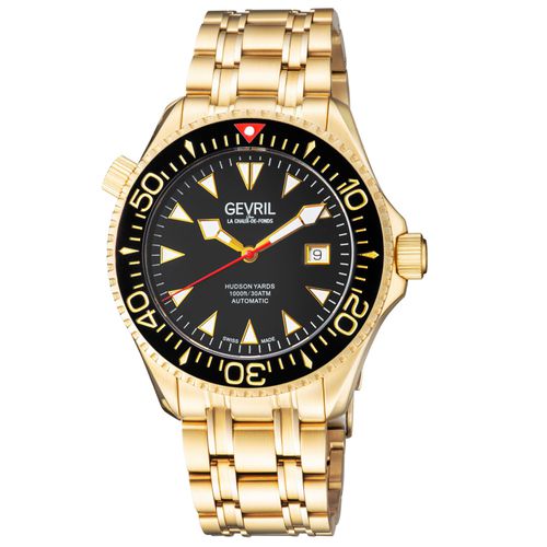 Hudson Yards Swiss Automatic Sellita SW200 black dial Gold watch - - One Size - Gevril - Modalova