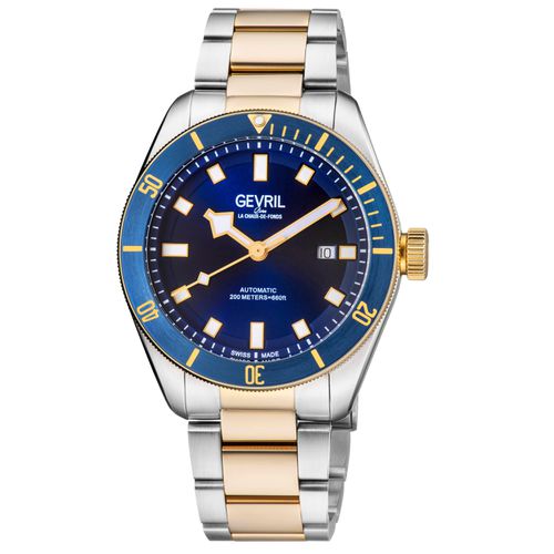 Yorkville 48604 Swiss Automatic Sellita SW200 Blue Dial Two Tone Watch - - One Size - Gevril - Modalova