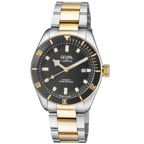 Yorkville Swiss Automatic Sellita SW200 Black Dial IP Yellow Gold Watch - - One Size - Gevril - Modalova