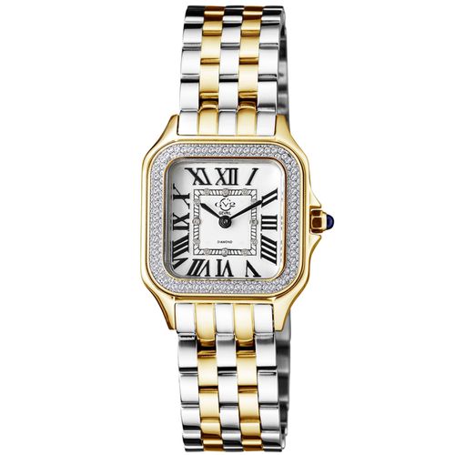 Womens Milan Swiss Quartz Diamonds Silver Dial IPYG and Stainless Steel Watch - - One Size - GV2 - Modalova