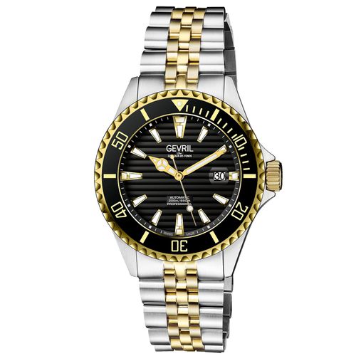 Chambers Automatic, Sellita SW200 Black dial, T-toned SS IPYG Bracelet Watch - - One Size - Gevril - Modalova