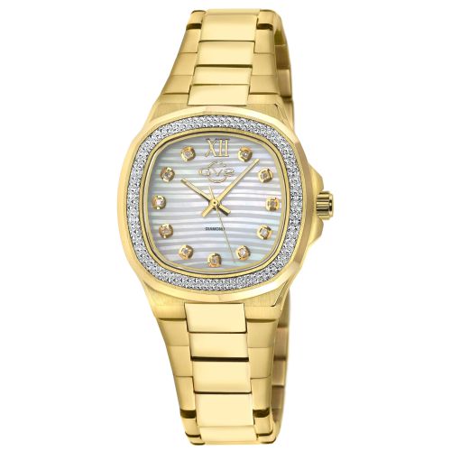 Womens Potente Lady White MOP dial, 316L Stainless Steel IPYG Diamond Swiss Quartz Watch - - One Size - GV2 - Modalova
