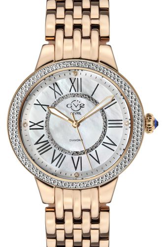 Womens Astor II MOP Dial IP Rose Gold Diamond Swiss Quartz Watch - - One Size - GV2 - Modalova