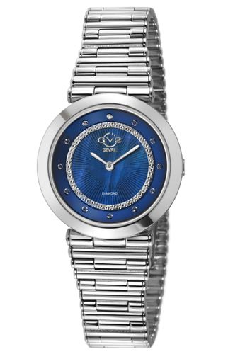 Womens Burano Swiss Quartz MOP Dial Stainless Steel Bracelet Diamond Watch - - One Size - GV2 - Modalova
