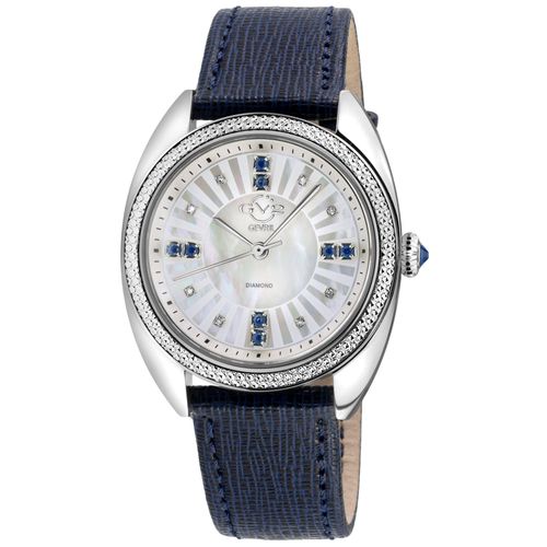 Womens Palermo Diamond 13101 Genuine Handmade Leather Swiss Quartz Watch - One Size - GV2 - Modalova