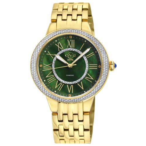 Womens Astor II Green MOP Dial IPYG Swiss Quartz Diamond Watch - - One Size - GV2 - Modalova