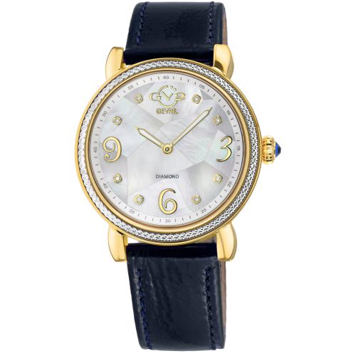 Womens Ravenna 12612 White MOP Dial Leather 12612 Swiss Quartz Watch - One Size - GV2 - Modalova