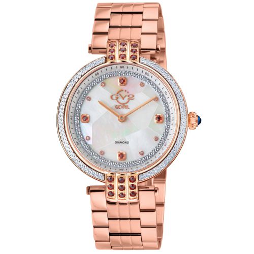 Womens Matera White 12804B Mother of Pearl Dial Swiss Quartz Watch - - One Size - GV2 - Modalova