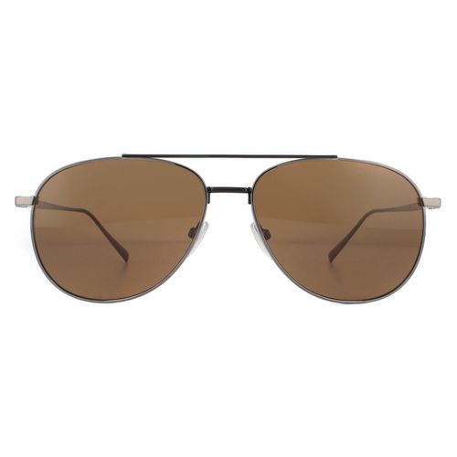 Aviator Brown Sunglasses - One Size - Salvatore Ferragamo - Modalova