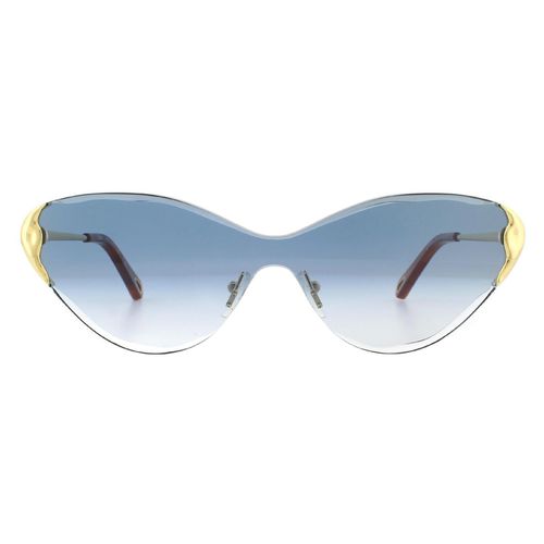 Womens Cat Eye Gold Blue Gradient Sunglasses - - One Size - Chloe - Modalova