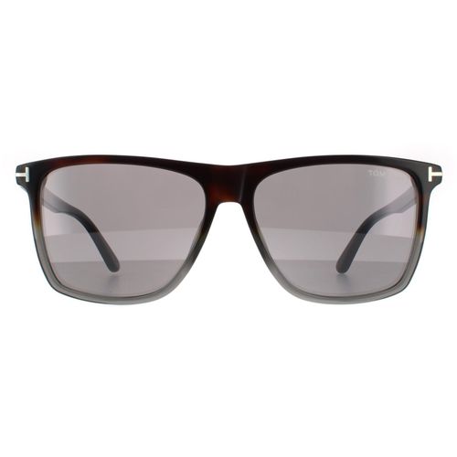 Rectangle Coloured Havana Mirror Fletcher FT0832 Sunglasses - One Size - Tom Ford - Modalova