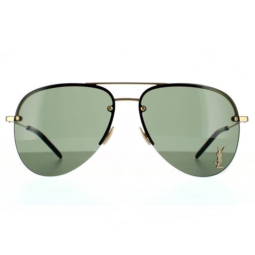 Aviator Gold Green Sunglasses - - One Size - Saint Laurent - Modalova