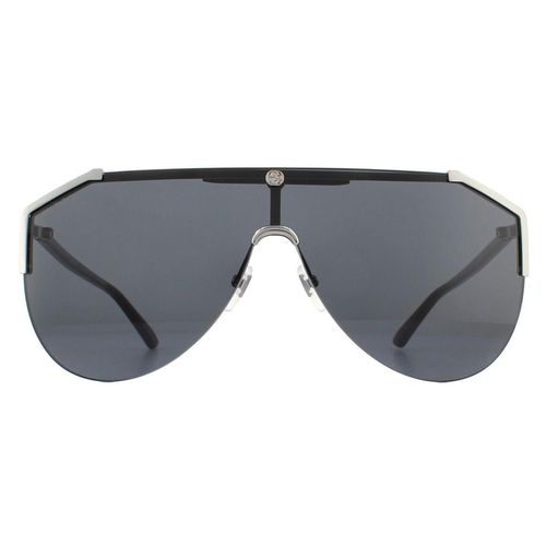 Shield Ruthenium and Black Sunglasses - One Size - Gucci - Modalova