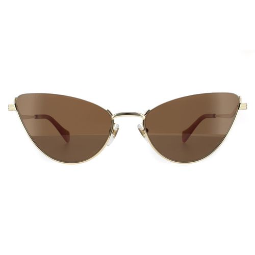 Womens Cat Eye Gold Brown Sunglasses - - One Size - Gucci - Modalova