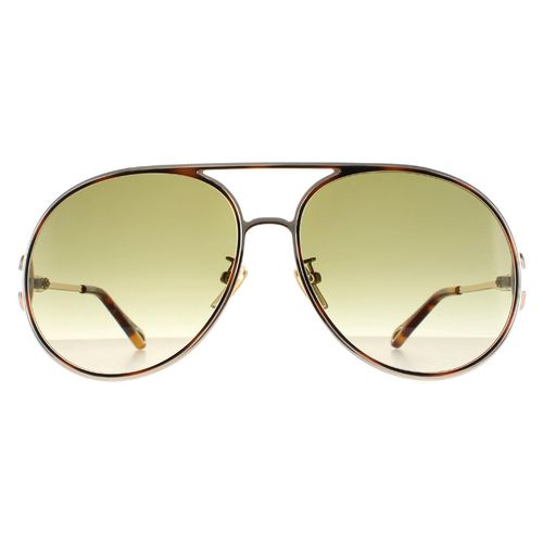 Womens Aviator Gold Havana Green Gradient CH0145S Sunglasses - - One Size - NastyGal UK (+IE) - Modalova