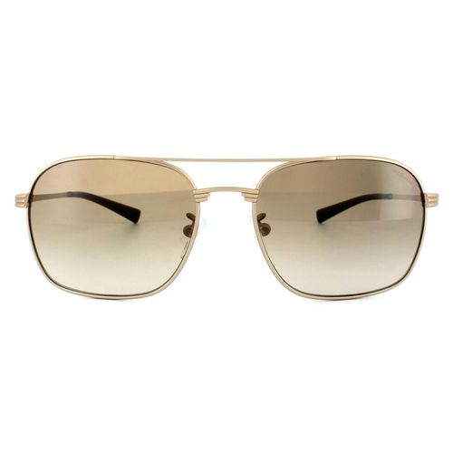 Aviator Polished Gold Brown Gradient Sunglasses - - One Size - Police - Modalova