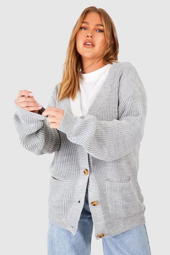 Womens Plus Oversized Button Through Cardigan - - 20-22 - boohoo - Modalova