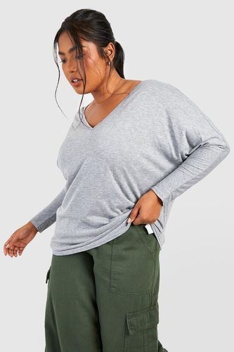 Womens Plus Long Sleeve Basic T-Shirt - - 18 - boohoo - Modalova