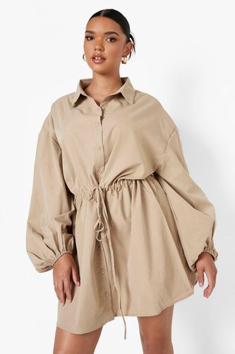 Womens Plus Oversized Sleeve Shirt Dress - - 26 - boohoo - Modalova