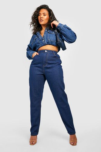 Womens Plus High Waisted Mom Jeans - - 28 - boohoo - Modalova