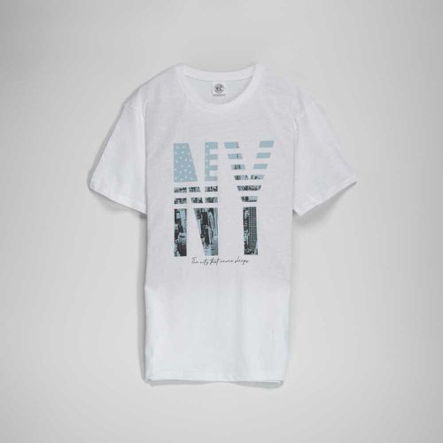 Camiseta manga corta hombre blanca NY de - Color: - NYC - Modalova