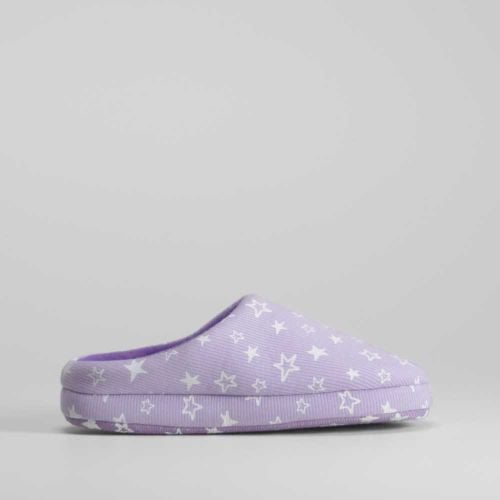 Zapatilla abierta morada y con estrellas - Talla: 34 - Olyne - Modalova