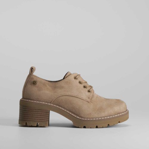 Zapato Blucher tacón beige - Talla: 37 - Senda Road - Modalova