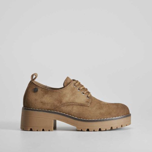 Zapato Blucher de tacón track marrón - Talla: 35 - Refresh - Modalova