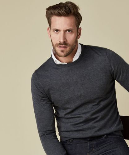 Merino-Rundhalspullover Herren Normale Fit - Profuomo - Modalova