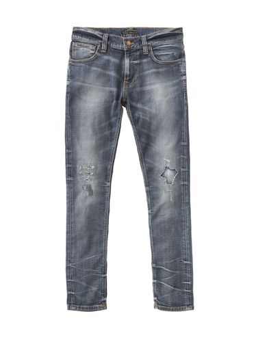 Tight Terry Worn Repaired Mid Waist Tight Fit Men's Organic Jeans W24/L28 Sustainable Denim - Nudie Jeans - Modalova